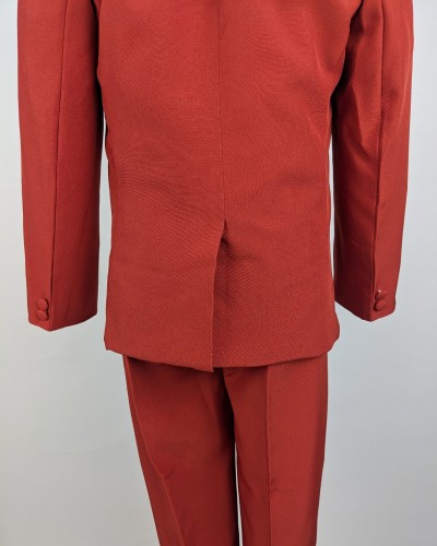 costume terracotta col satiné
