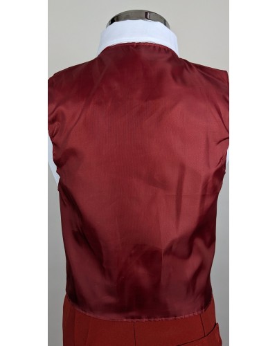 costume terracotta col satiné