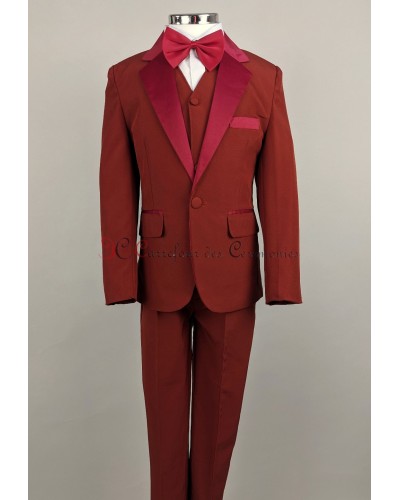 costume terracotta col satiné