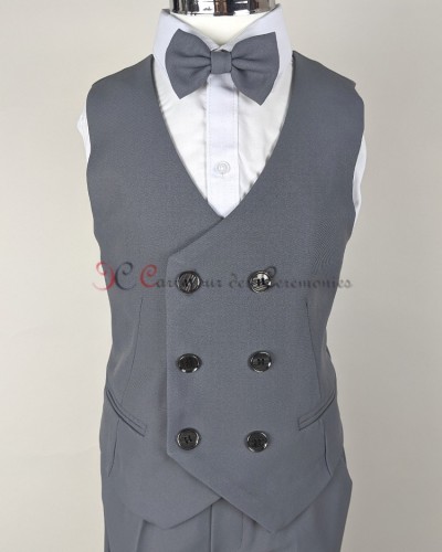 costume enfant luxe gris