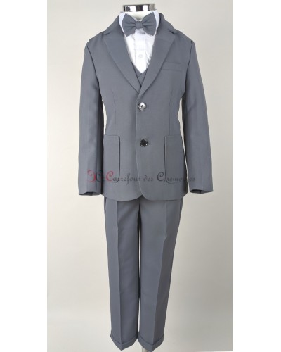 costume enfant luxe gris