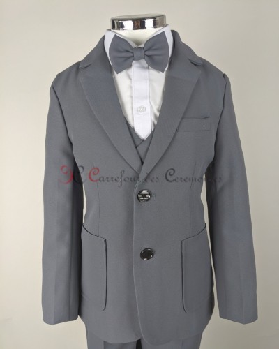 costume enfant luxe gris
