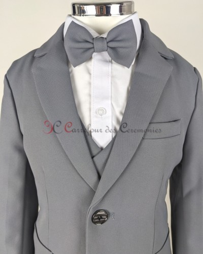 costume enfant luxe gris