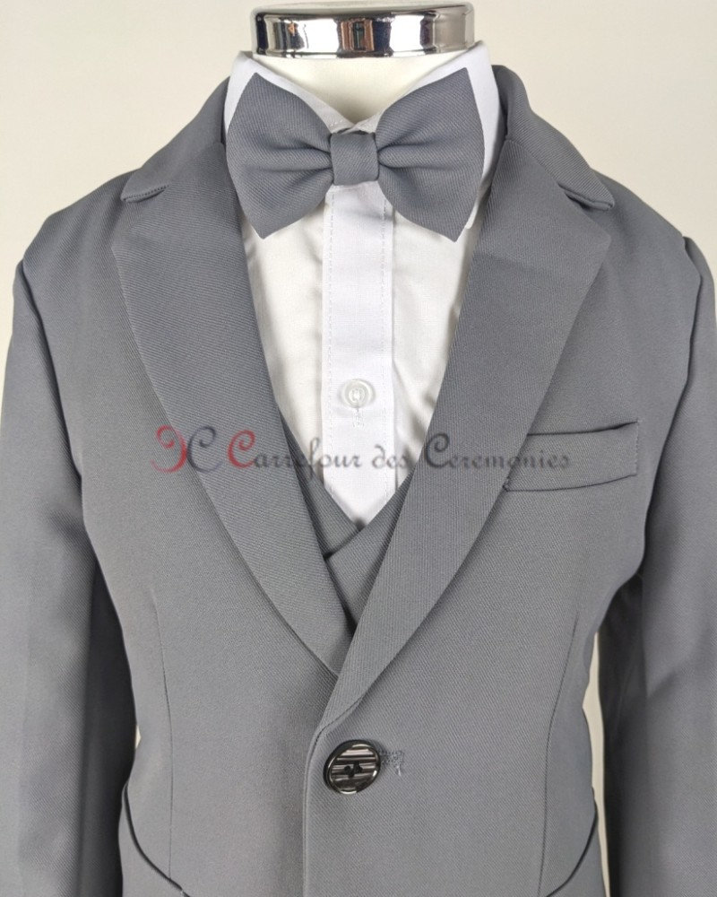 costume enfant luxe gris