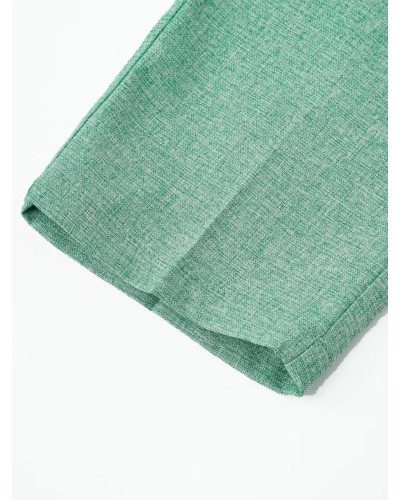 ensemble gilet pantalon noued papillon vert sauge