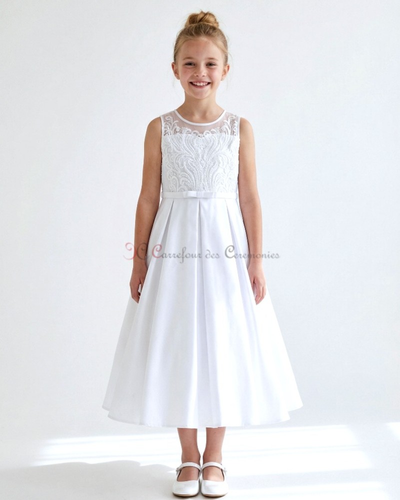 robe communion blanche camelia