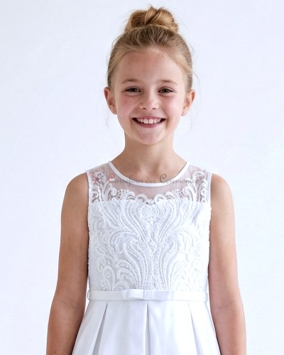 robe communion blanche camelia