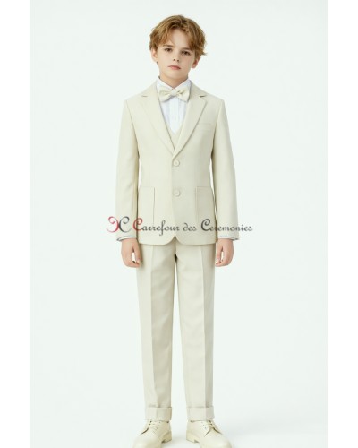 Costume garçon Tom beige clair