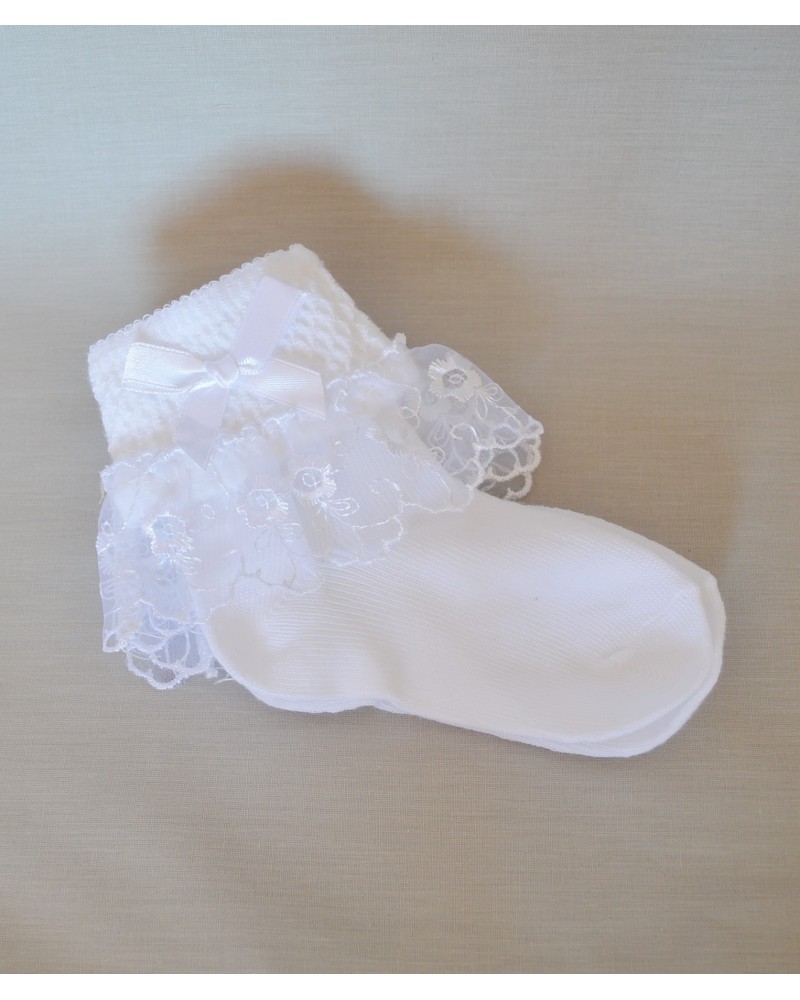 Chaussette blanche de ceremonie file