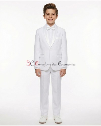 smoking blanc col blanc