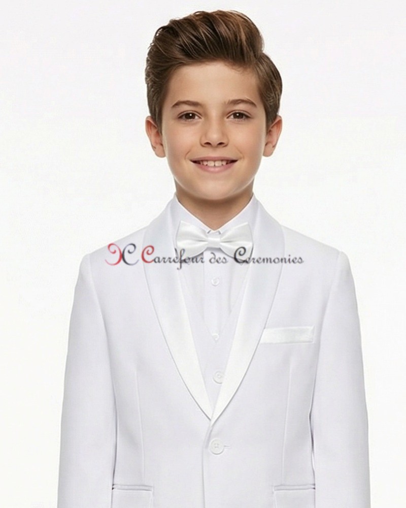 smoking blanc col blanc