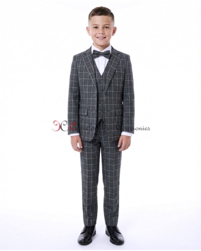 costume raye gris enfant