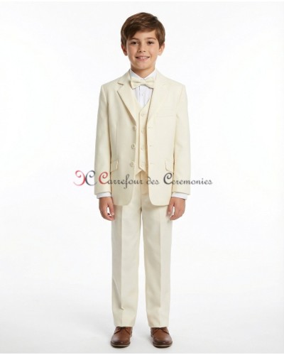 costume 3 pieces écru enfant