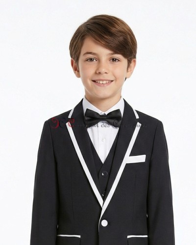 smoking enfant noir liseret blanc