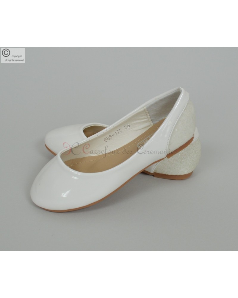 Fashion Chaussure Ballerine Pour Enfant Fille - Blanc - Prix pas cher