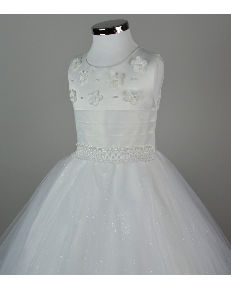 laura - Robe fleurie en organza avec jupon