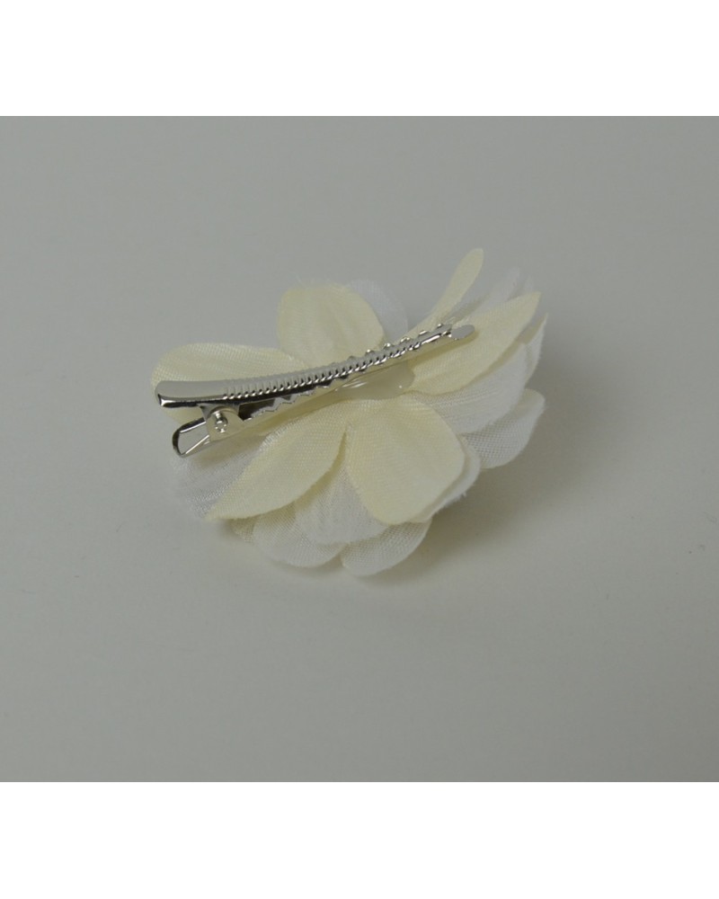 Barrette/pince à Cheveux Fleur Ivoire/crème Pour Enfant Fille - Mariage Cérémonie - Neuve Avec étiquettes