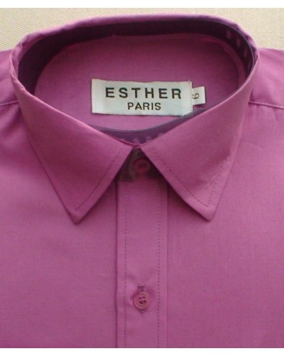 Chemise garçon mauve