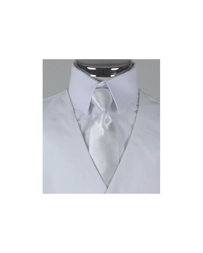 Cravate noir/blanc/bordeaux satin