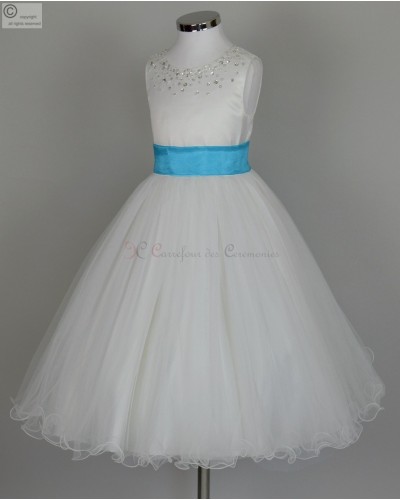 robe turquoise fille Zelie