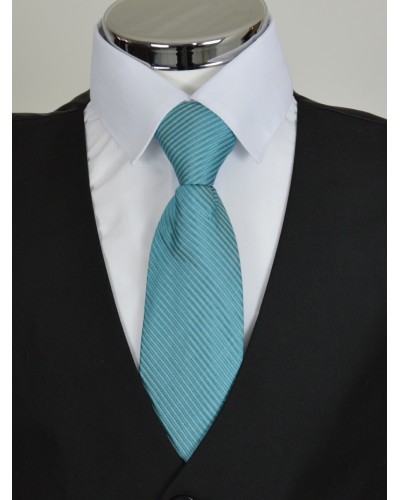 Cravate grise, turquoise, bordeaux, rose rayée