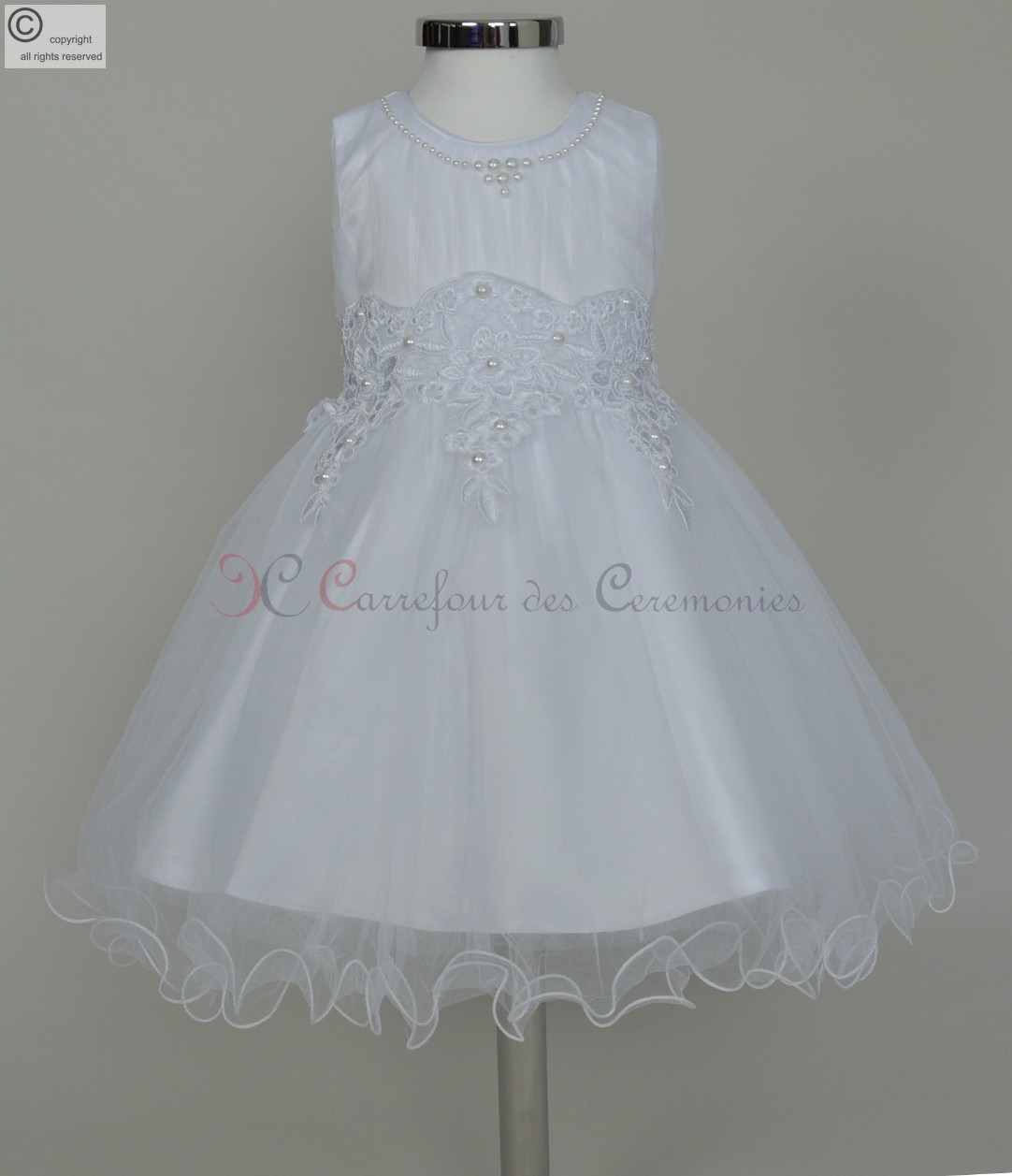 Robe Blanche Bebe 3 6m Emilie