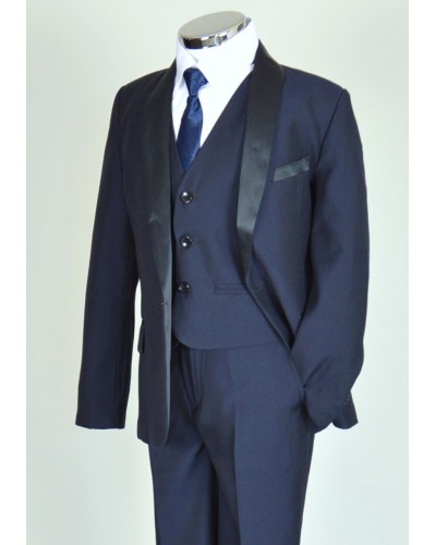 Smoking bleu marine col satin Denver