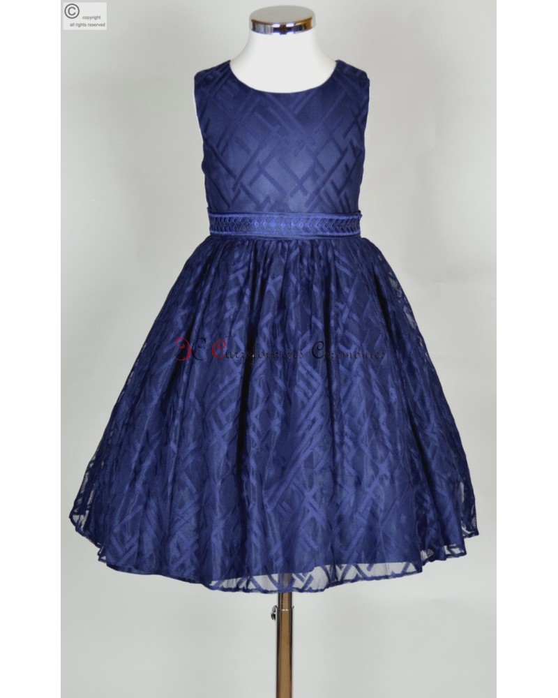 Robe fille ceremonie bleu marine outlet