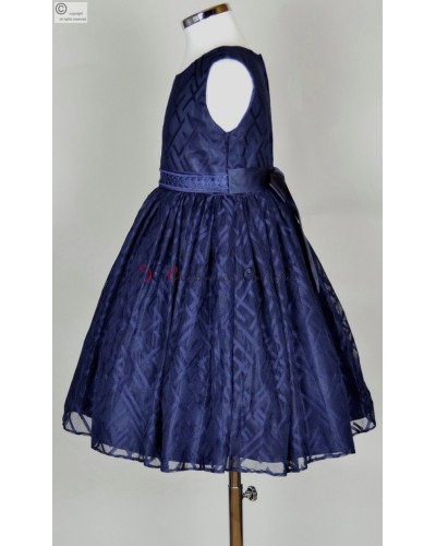 robe ceremonie fille bleu Alida