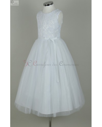 robe blanche enfant Anaïs