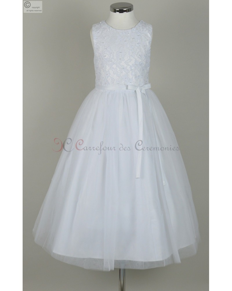 robe blanche enfant Anaïs