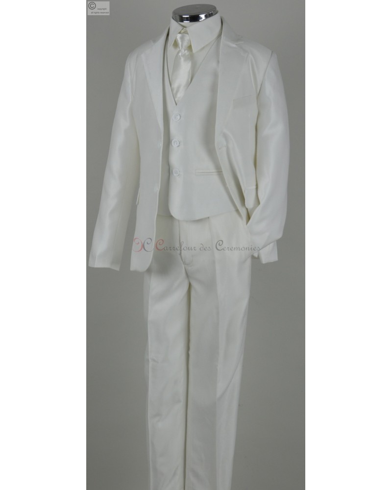 Costume Cérémonie Enfant Garçon 8 Ans - Couleur écru (ivoire) - Mariage, Baptême - Neuf Avec étiquettes