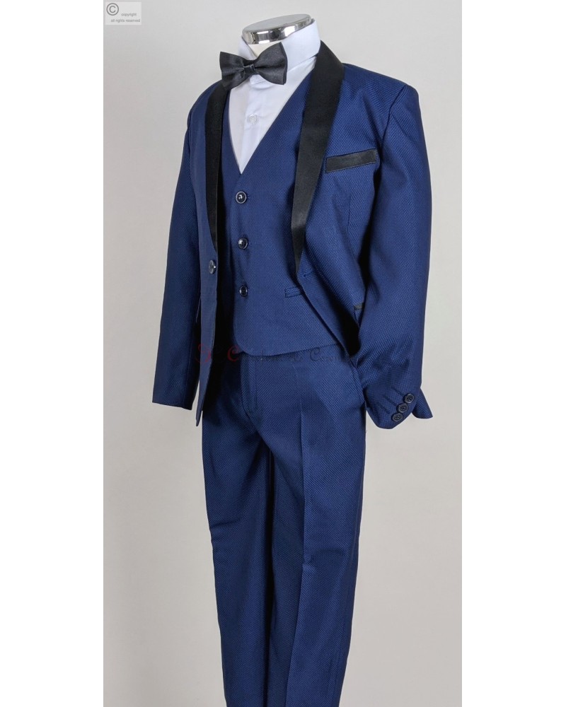 Mel Howard Haze Blue Candlelight tuxedo vest/longtie Boys L