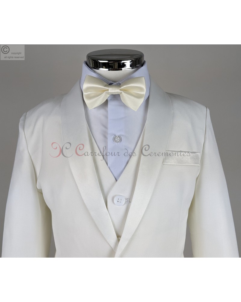 costume ecru col satin Bernard