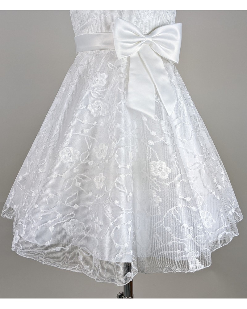 Robe C?�r?�monie ??crue Genoux - N??ud Papillon & Ceinture