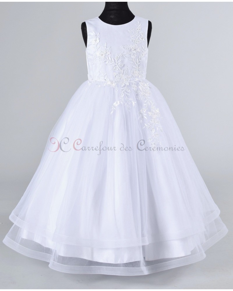 robe communion fille Marine