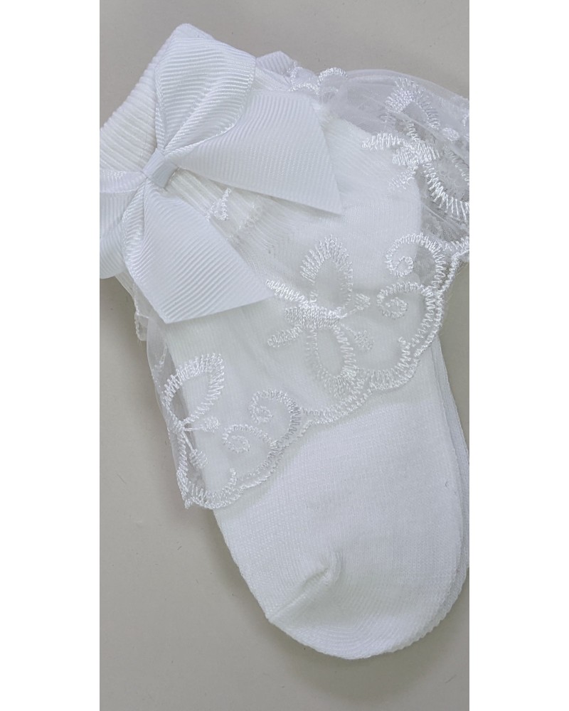 Chaussettes Blanches D cor Dentelle Pour Fille chaussettes-blanches-d-cor-dentelle-pour-fille
