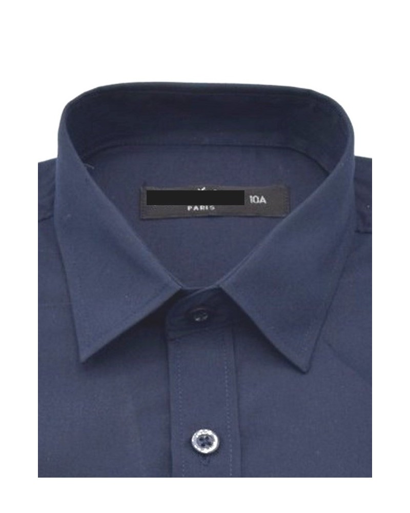 Chemise garçon bleu marine