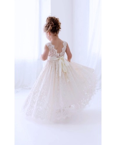 robe dentelle ceremonie fille Anita