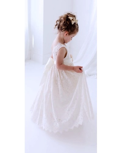 robe dentelle ceremonie fille Anita