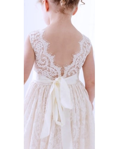 robe dentelle ceremonie fille Anita