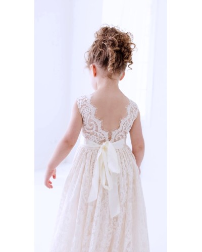 robe dentelle ceremonie fille Anita