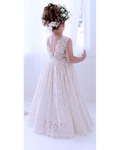 robe dentelle ceremonie fille Anita