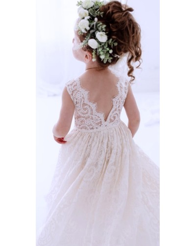 robe dentelle ceremonie fille Anita