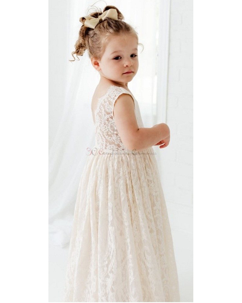 Robe De Fête Janie & Jack Taille 10 - Tulle Dentelle Crème Argent - Neuf Avec étiquettes
