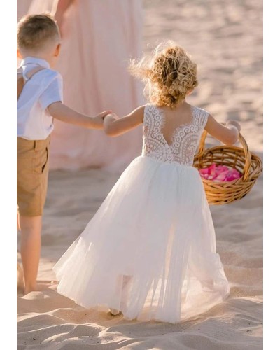 robe dentelle ceremonie Raiponce