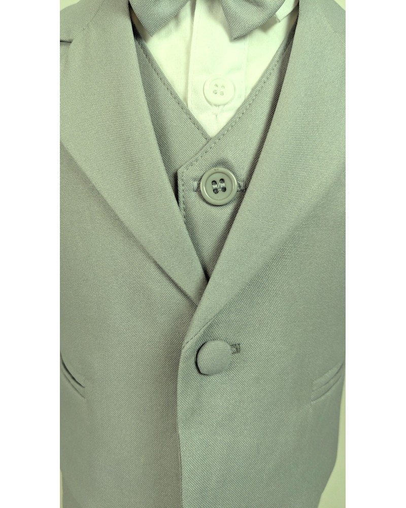 Costume Bébé Garçon Gentleman Nwada - Chemise + Gilet + Short + Nœud Papillon - Coton - Pour Mariage, Cérémonie