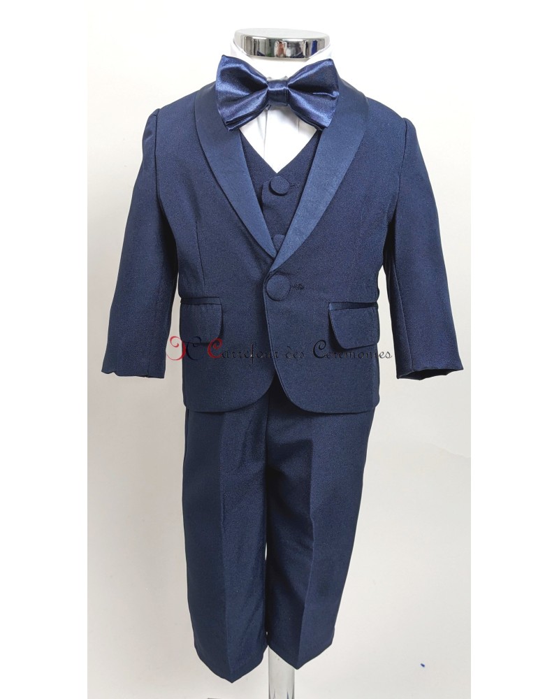 costume bebe bleu marine col bleu