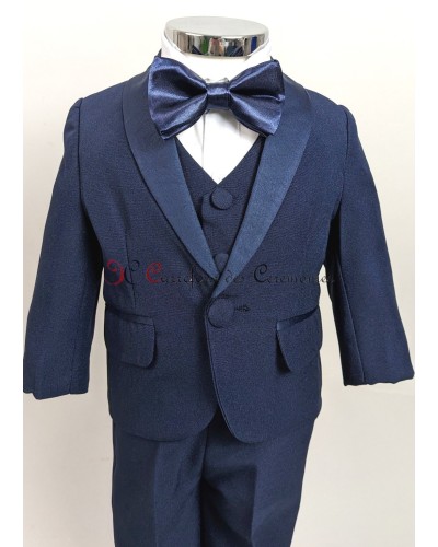 costume bebe bleu marine col bleu