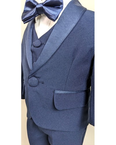 costume bebe bleu marine col bleu